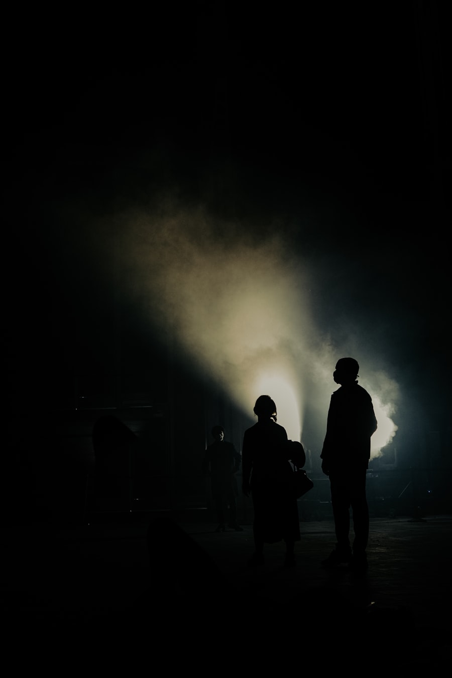 Silhouettes in dramatic light
